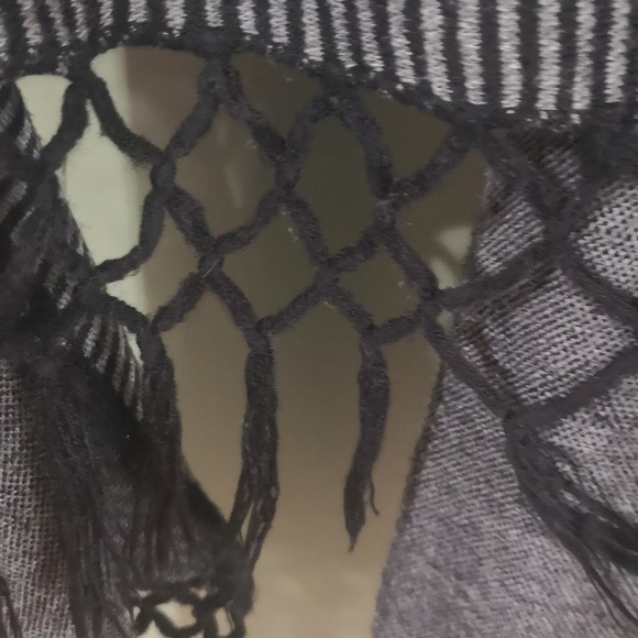 Jackson Rowe Boho Aztec Waterfall Lattice Fringe Open Knit Vest Sz S/M - Picture 6 of 9